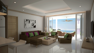 rawai beach view residence - living room